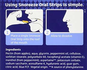 Snoreeeze Oral Strips to Get Rid of Snoring Naturally